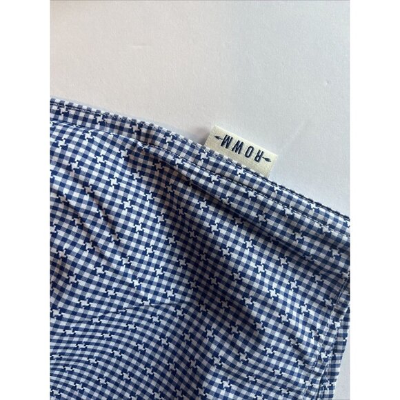 ROWM Mens Long Sleeve Button Down Shirt Size M NWT Blue White 100% Cotton - Picture 6 of 12